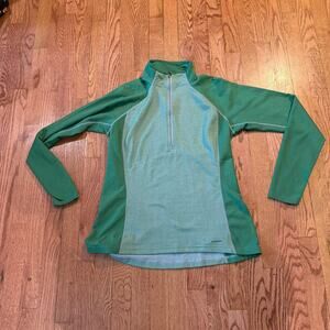 Patagonia Women’s XL Green Quarter Zip Pullover Lightweight Fleece